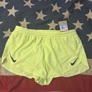 Nike Men’s Aeroswift Elite Running Shorts Sz M
 Neon Yellow Shorts